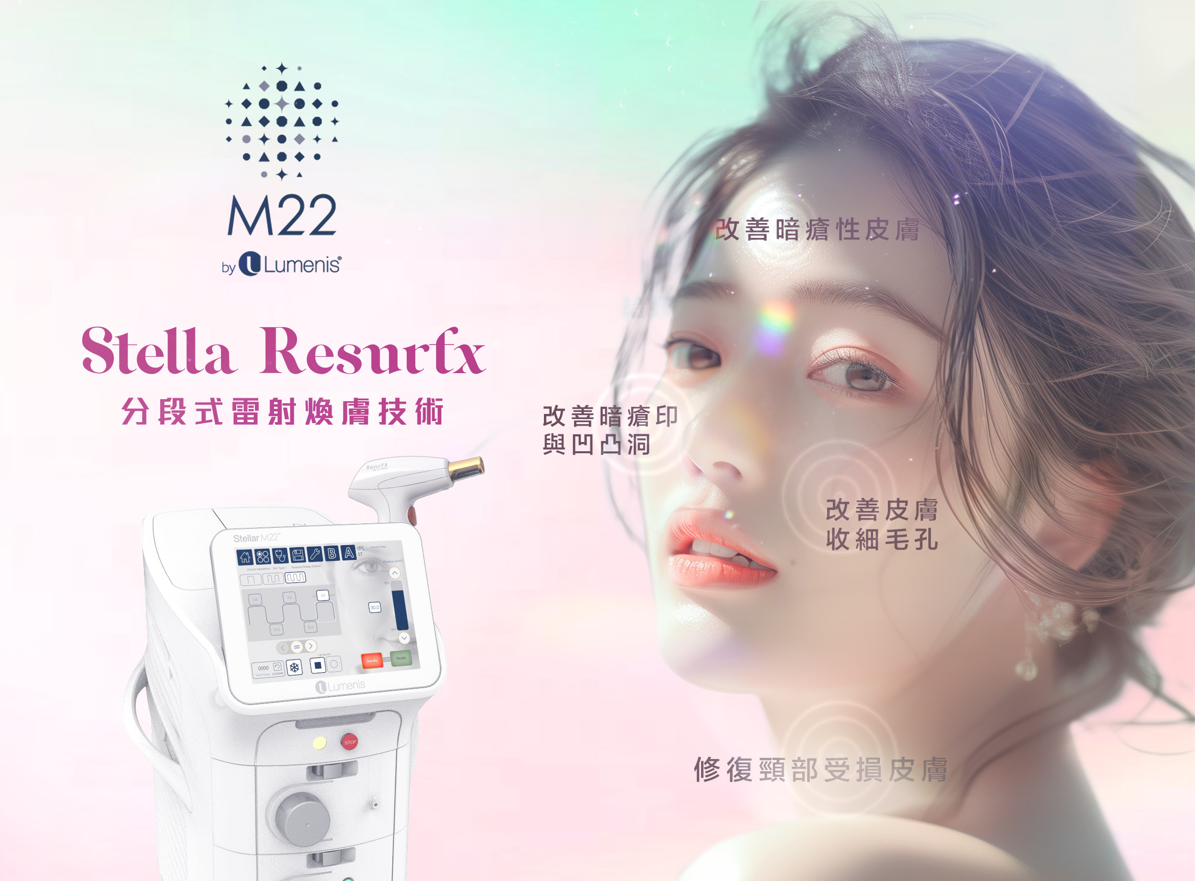 【M22 Stellar ResurFX】真正分段式激光煥膚，重啟細緻透亮肌