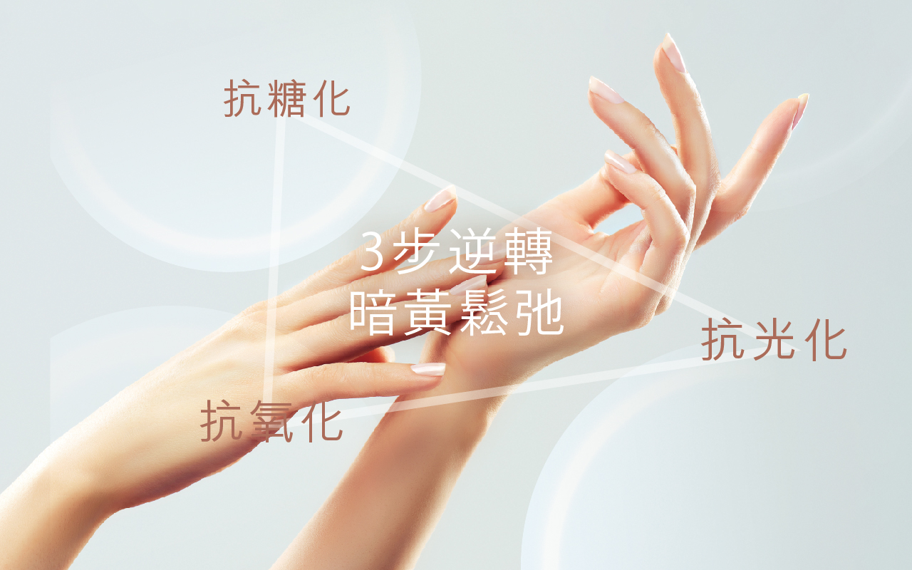 3步逆轉「糖化手」暗黃鬆弛｜醫學級嫩白方案